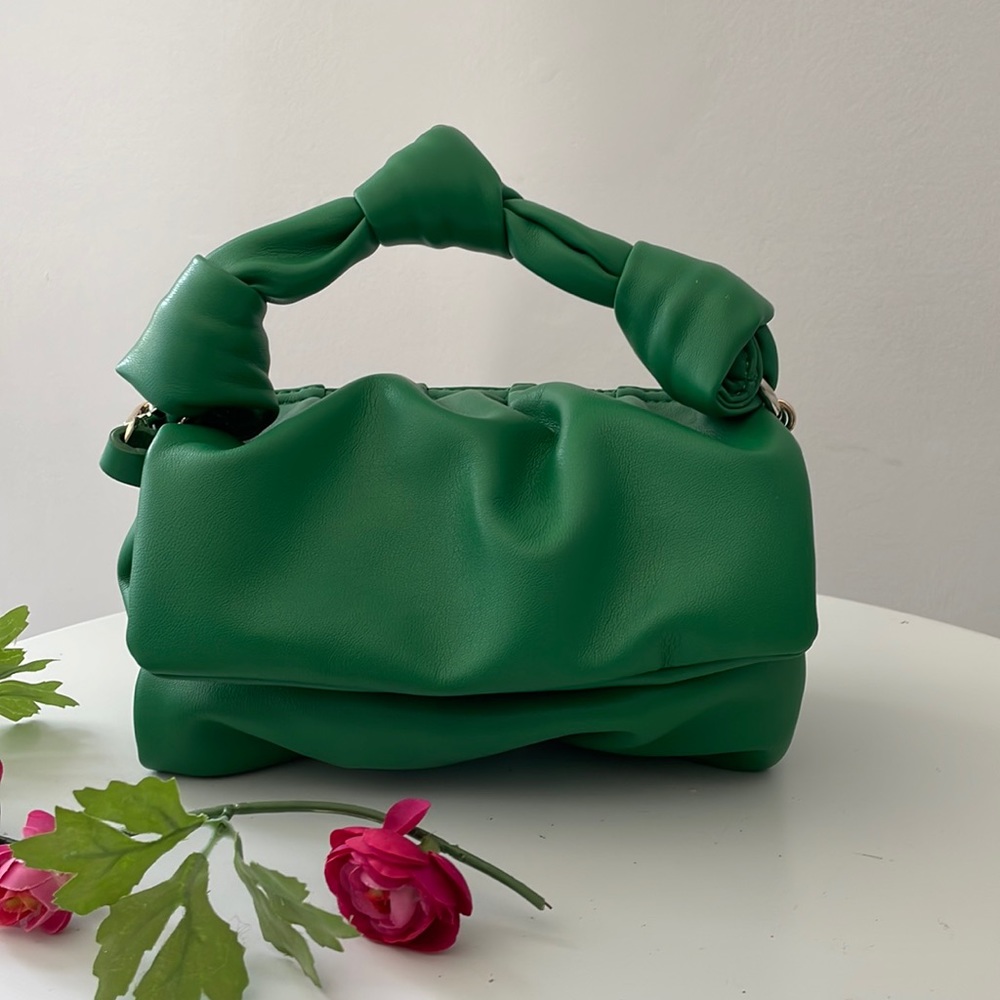 COPY - Zara green puffer handbag